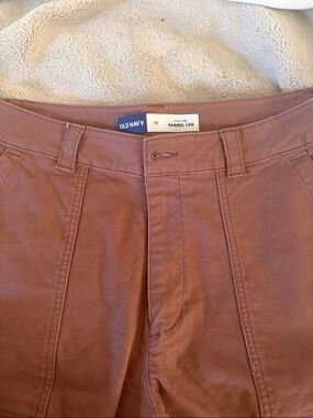 Old Navy Women’s Mauve Barrel-Leg Chinos